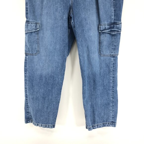 Torrid High Rise Straight Cargo Jean Women's Plus Size 24 Vintage Stretch Casual - Picture 2 of 15